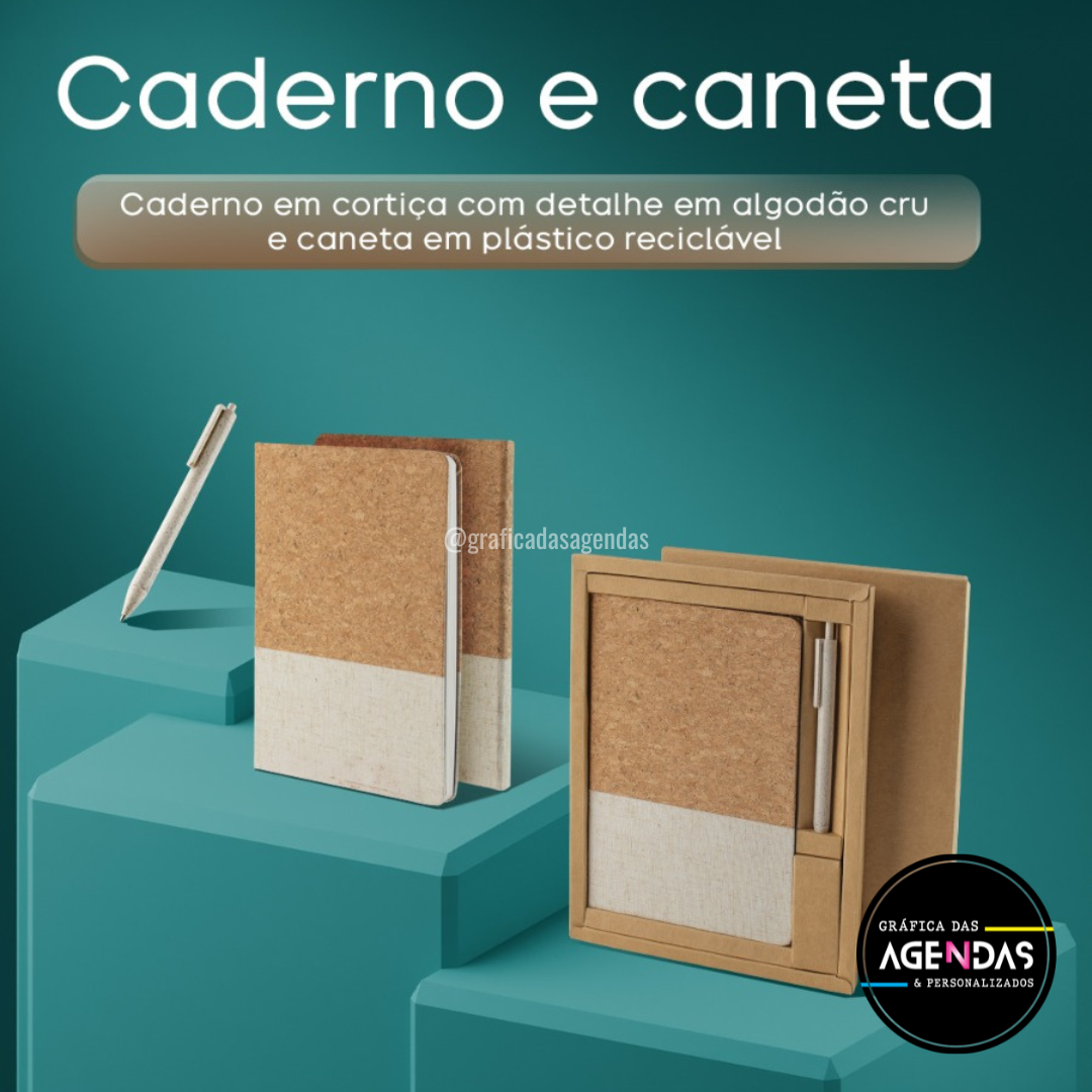 Kit Personalizado EcoCraft (Caderno + Caneta)